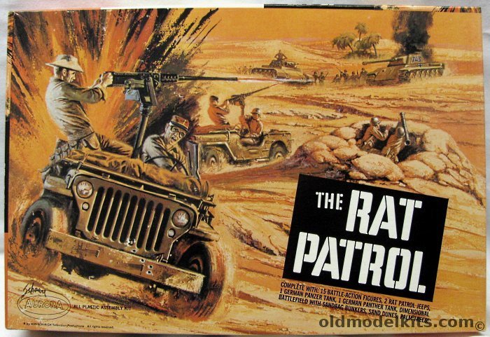 Aurora 1/87 The Rat Patrol Diorama, 340-200 plastic model kit